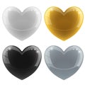 Glossy hearts set